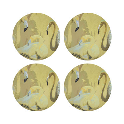 Palm Springs Vegan Leather Round Pebble Placemat