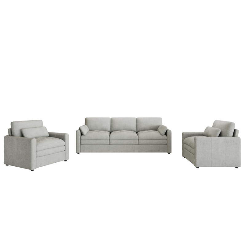 Ensemble de canapé rembourré Cozy, Gris clair