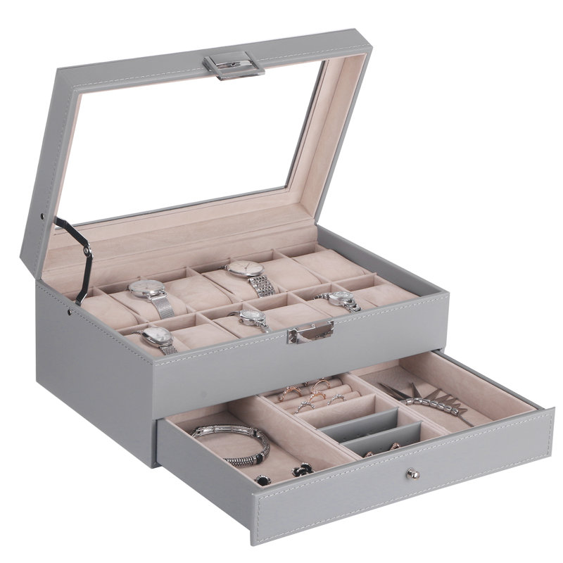Watch Box + Drawers, Grey