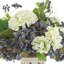 Hydrangea and Viburnum Arranged in Ceramic Vase with Berries