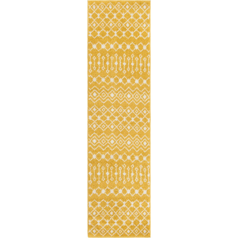 Geometric Indoor Rug, Runner 2' x 8'
