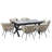 Discover Unmatched Flexibility In Alfresco Dining With Six Creatively Arranged Chairs Made Of Polyester Woven Tape And A Table That Expands From 62.9 To 82.6 Inches To Suit Any Occasion.