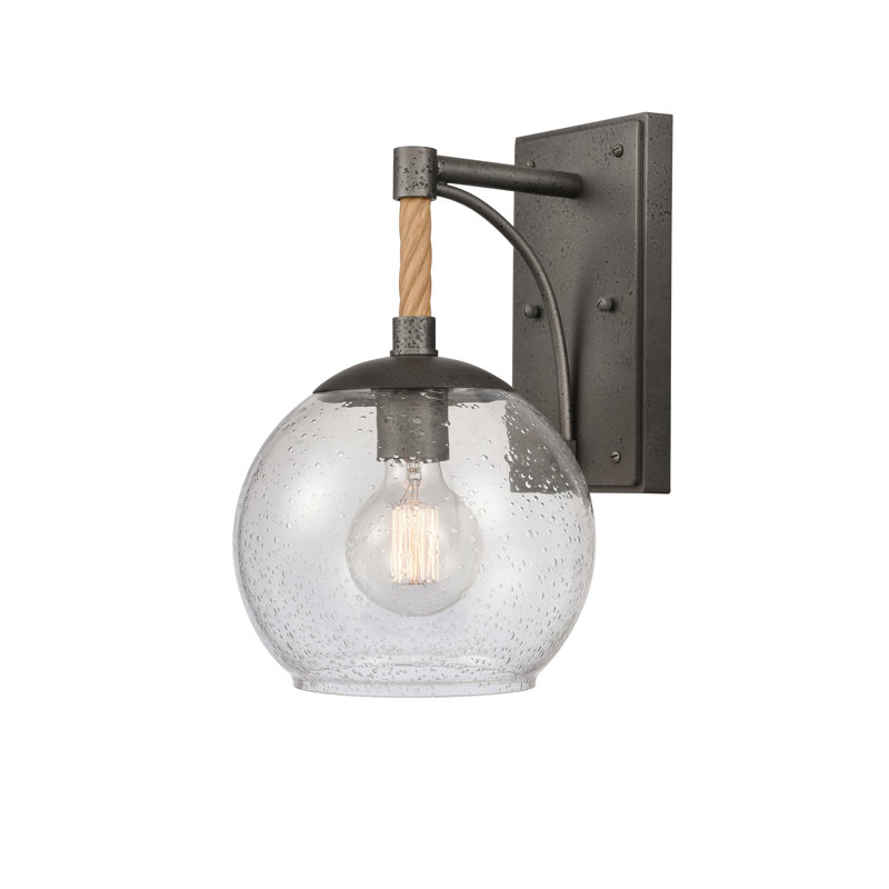 Orlando 13.5'' High 1-Light Outdoor Sconce - Iron, 13.5" H x 8.25" W x 10" D