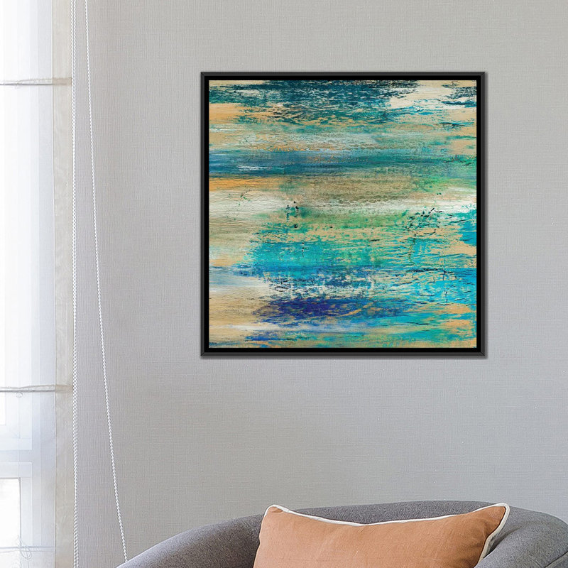 « filtered soleil », reproduction d’art sur toile, H 18 po x l 18 po x P 1,5 po, Toile encadrée noire, Pas de tapis