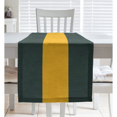 Green Bay Football Stripes Table Runner