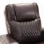 Fauteuil inclinable Power Motion avec port de charge USB et rangement à bras cachés, 2 porte-gobelets pratiques et plateau pivotant à 360 °, brun