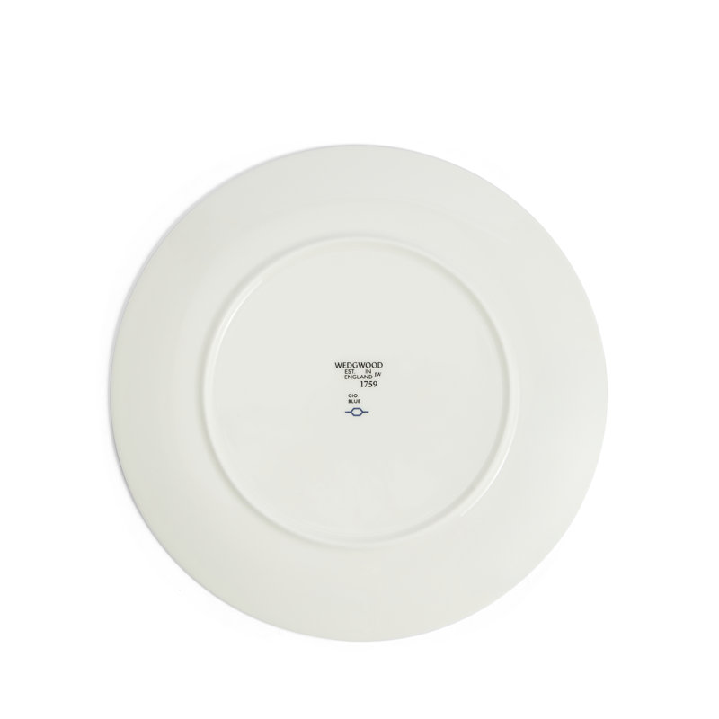 Wedgwood Gio Blue Plate 9.3in Pinstripe, Blue/White