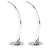 Set Of 2 Polished Chrome LED Arc Table Lamps