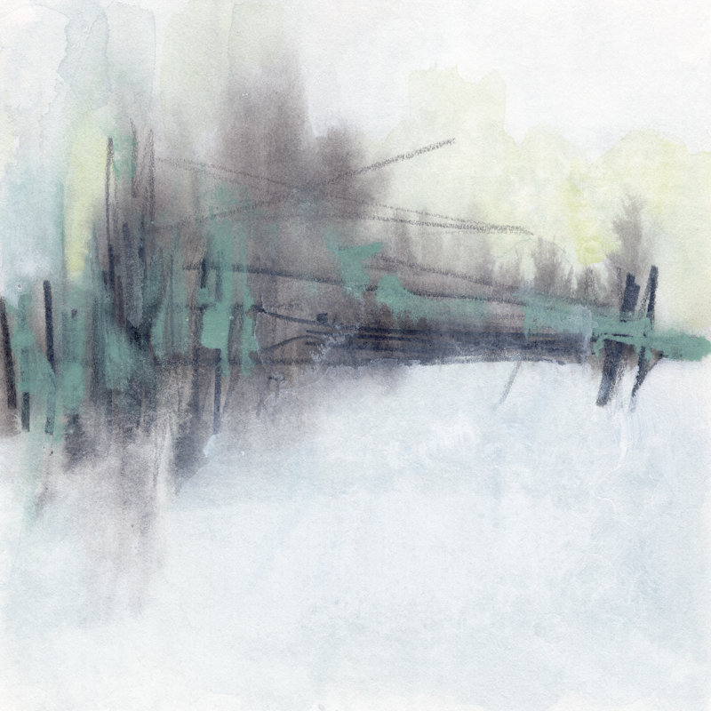 Treeline Borealis I by June Erica Vess - Wrapped Canvas Painting, 30cm H x 30cm W x 3.8cm D