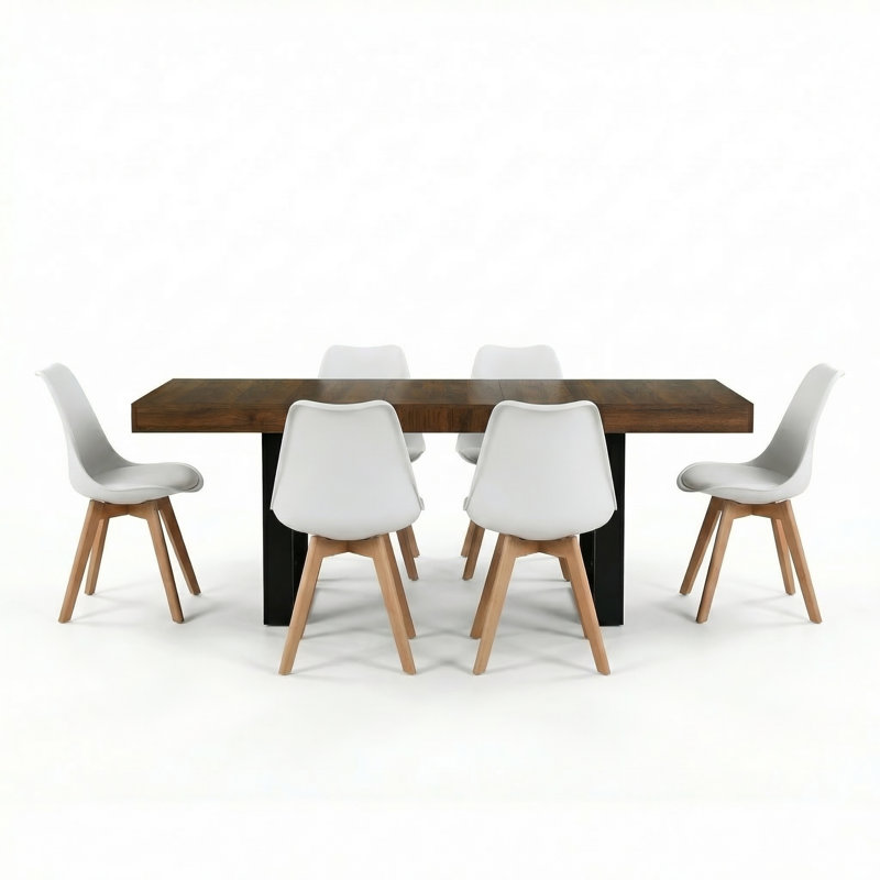 6 - Person Dining Set, White