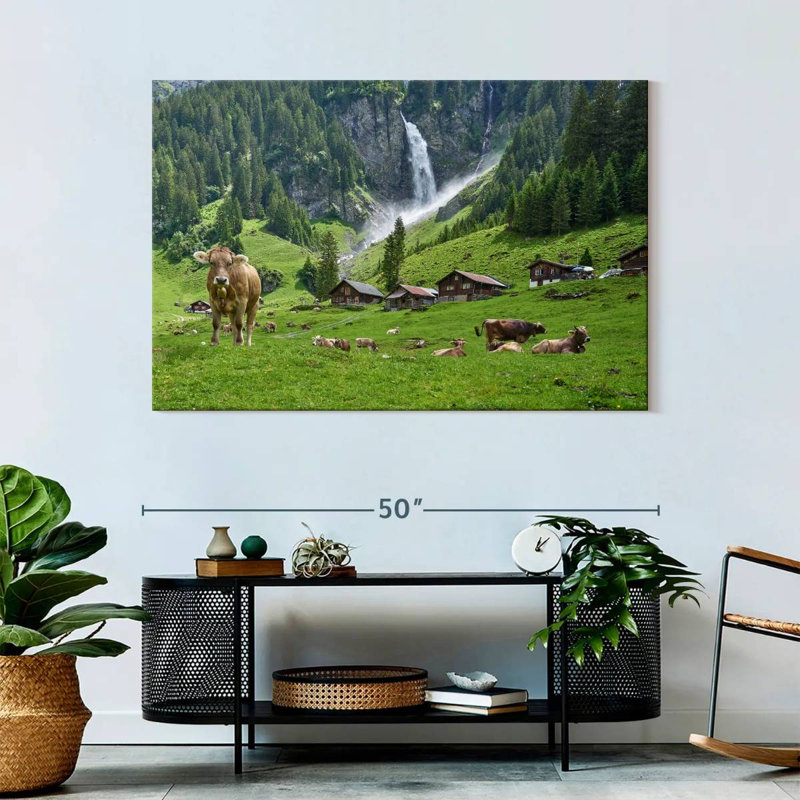 Alvord, Suisse, Highland Cows, H 32 po x l 48 po
