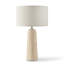 Teressia Tapered Travertine Stone Table Lamp - Elegant Simple Design