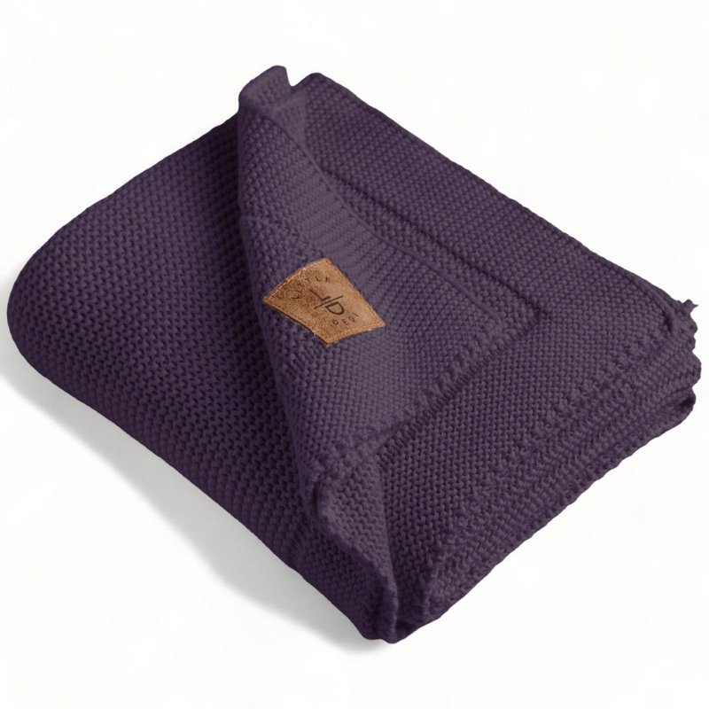 Couverture pour bébé en coton biologique Little Dedi 30 po x 40 po - Certifié GOTS, maille douce avec boîte-cadeau, couverture de chambre de bébé respirante pour lit de bébé et poussette, lavable à la machine