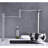 Brushed Nickel Pot Filler Faucet Extension , Double Handles For Precise Water Management, Surface Treated To Corrosion And Fingerprints, Smooth Splash- Aerator-962628837