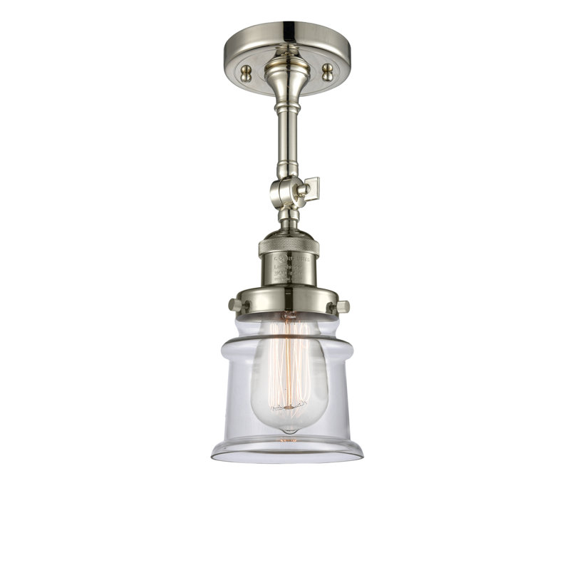 Applique murale articulée à 1 lumière Bartolmeu, Ampoule incandescente rétro de 60 watts, Transparent, Nickel poli