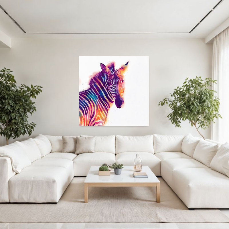 Art zébré contemporain The Aesthetic II, H 48 po x l 48 po
