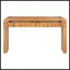 Console rustique avec tiroir cannelé, coins arrondis et pieds épais pour le couloir et le salon (brun)-731905984