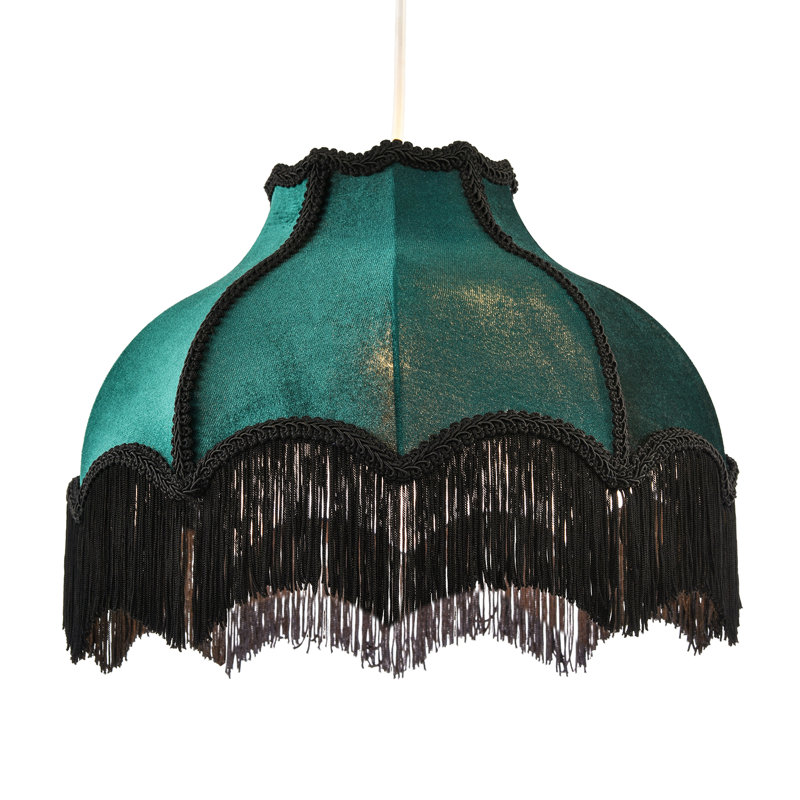20cm H Fabric Empire Lamp Shade ( No Direct Attachment Method ), Green