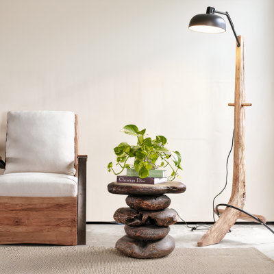 Table d'appoint Hadas en teck massif, naturel