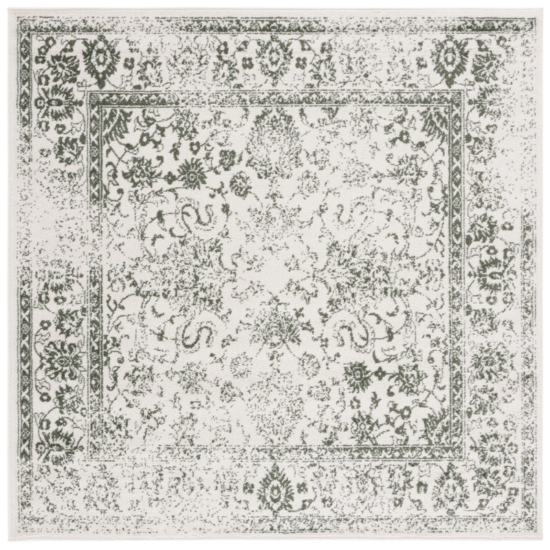 Zetland Performance Oriental Rug, Square 6"
