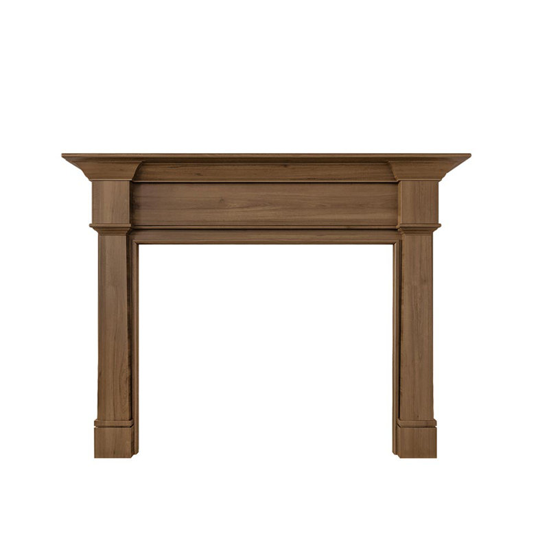 Grant Traditional Wood Fireplace Mantel Surround Kit Includes Wooden Mantel Surround & Shelf, Provincial Stain, 80"