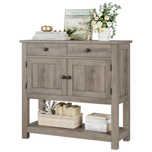 Foundstone™ Jessalyn 35.4'' Console Table with Drawers and Cabinet ...