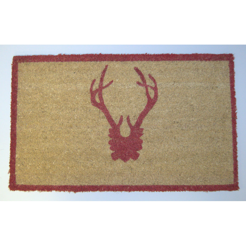 Bardwell Non-Slip Outdoor Doormat, 1'6" x 2'6", Red