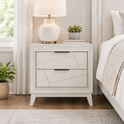 Asteria 26.5" W 2 Drawer Nightstand