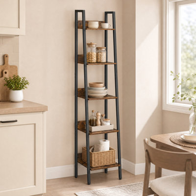 Meaghan 170cm H x 33.8cm W Ladder Bookcase