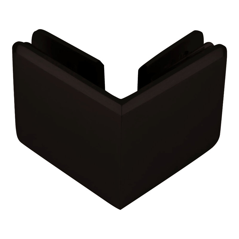 Pince à verre biseauté de 90 degrés de style biseauté pour vitrage de 3/8 po à 1/2 po (10 à 12 mm) d'épaisseur, finition bronze huilé