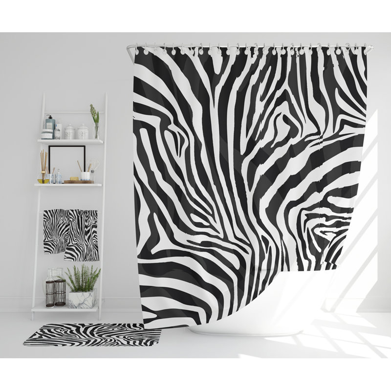 Nashyra Polyester Shower Curtain Set