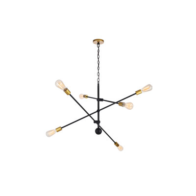 Lustre Spoutnik linéaire moderne Whelchel