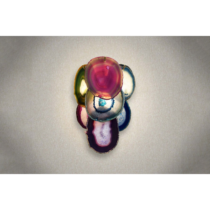 Camille 1 - Light Flush Mounted Sconce, Peacock, Polisheded Nickel