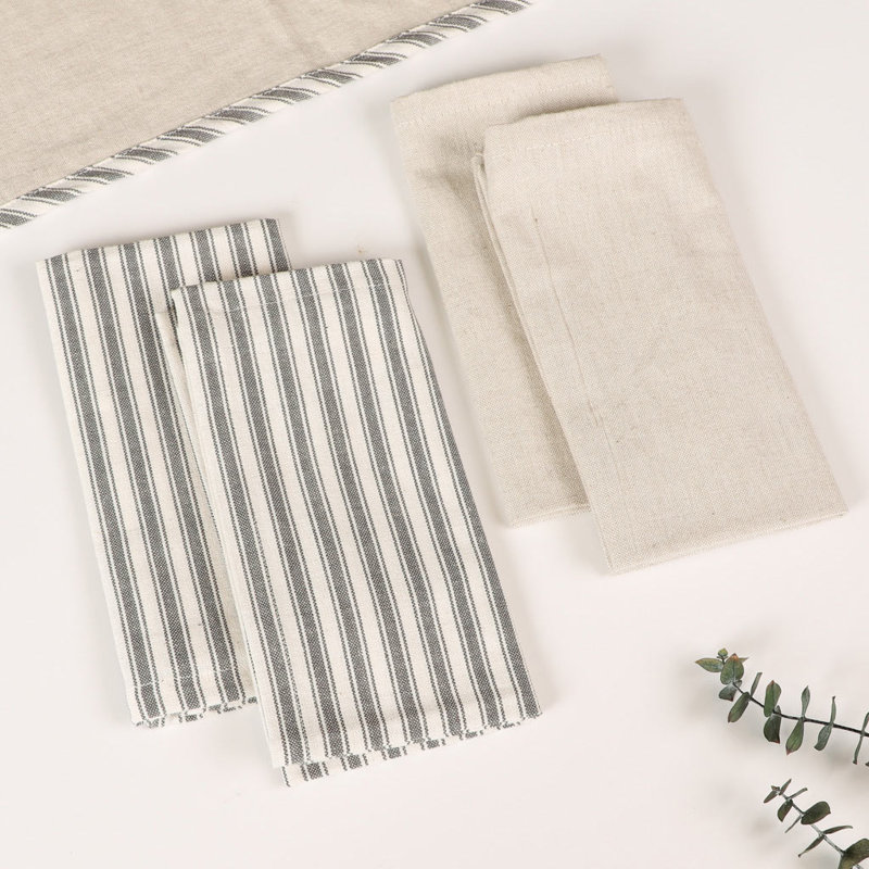 Eneas Cotton Striped Rectangle Napkin