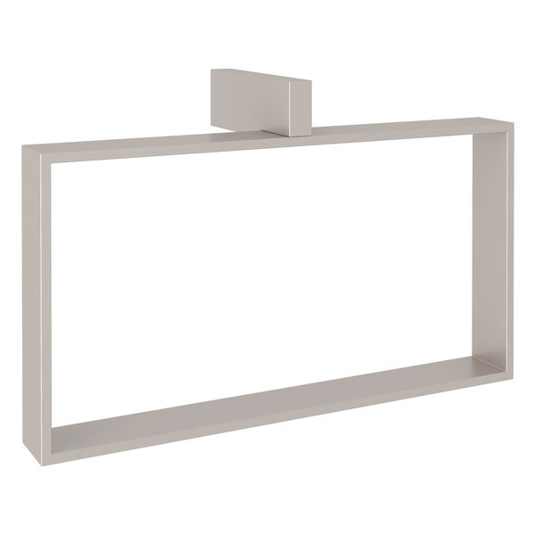 Quartile Rectangular Towel Holder Ring, Satin Nickel
