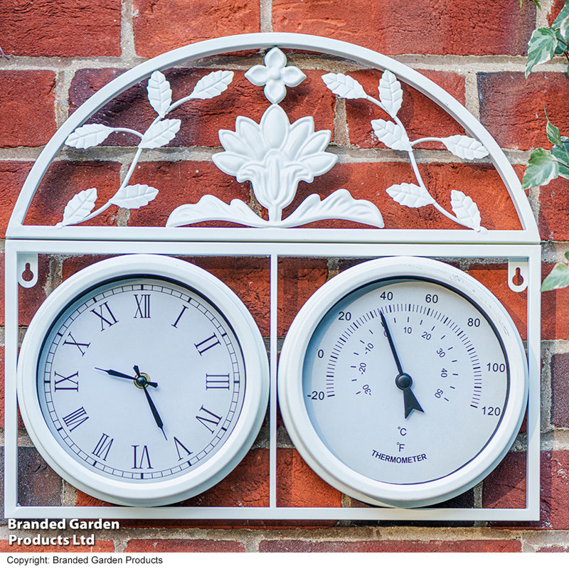 Metal Wall Clock, Cream