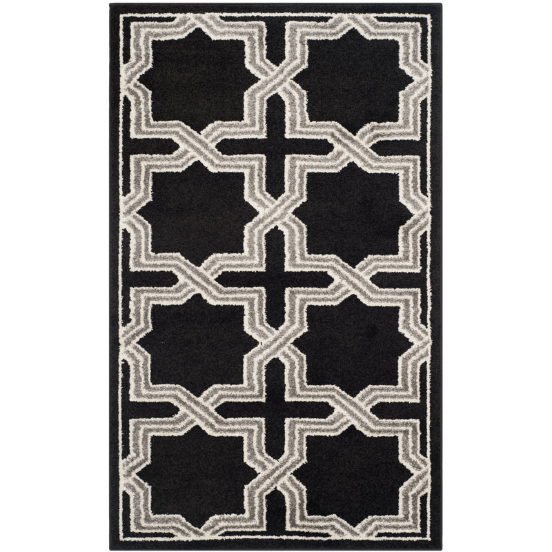 Ammundsen Ammundsen Geometric Anthracite/Gray Area Rug, Rectangle 3' x 5'