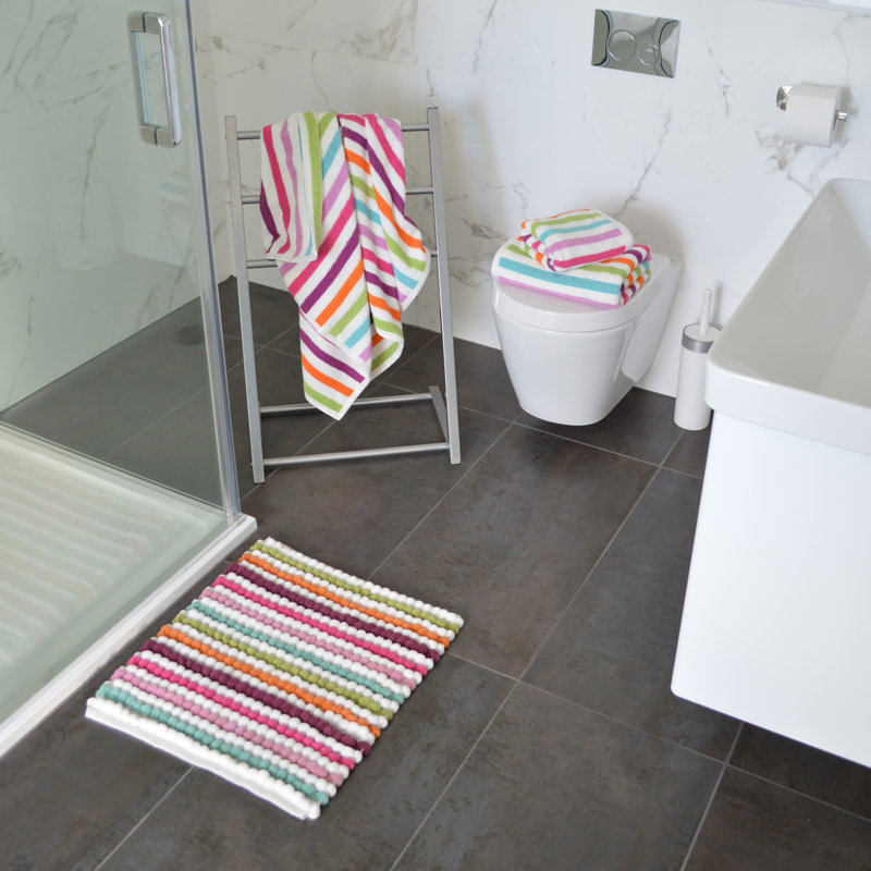 Multicoloured Striped Bath Towels - Pack Of 2