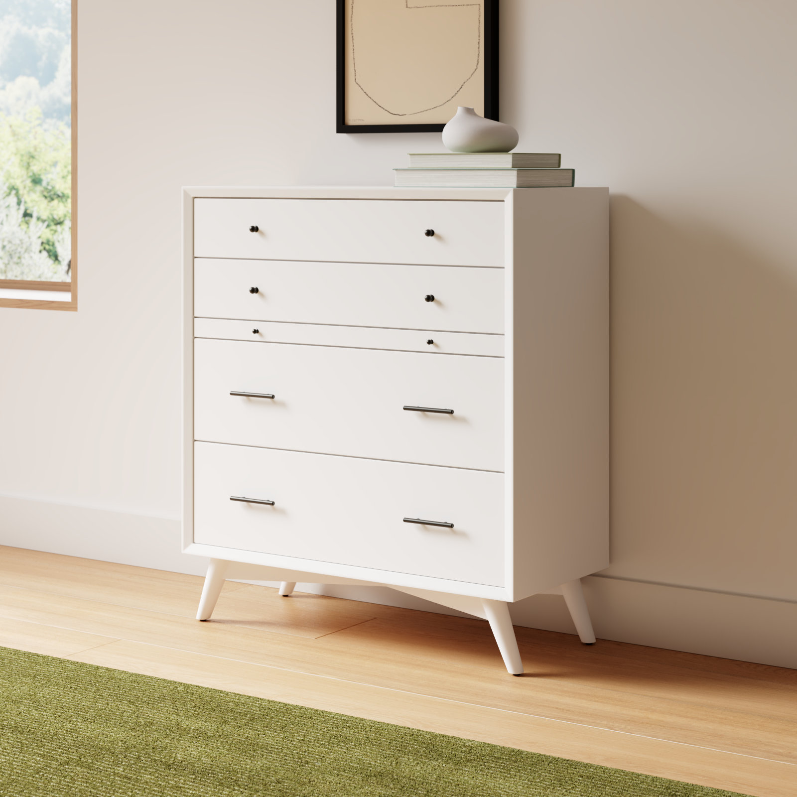 Williams 38" Mahogany Dresser, White