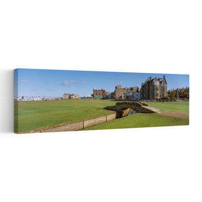 Footbridge In A Golf Course The Royal And Ancient Golf Club Of St Andrews St. Andrews Fife Scotland by Jim Millay - Wrapped Canvas Panoramic Print