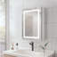 Armoire de salle de bain avec miroir à fixation murale à DEL pour salle de bain