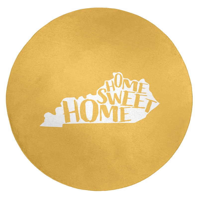 Tapis en poly-chenille kentucky pour la maison, Rond 5 pi