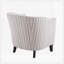 Fauteuil demi-tonneau rembourré à rayures