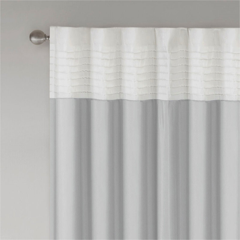 Polyoni Pintuck Curtain Panel(Only 1 Pc Panel)