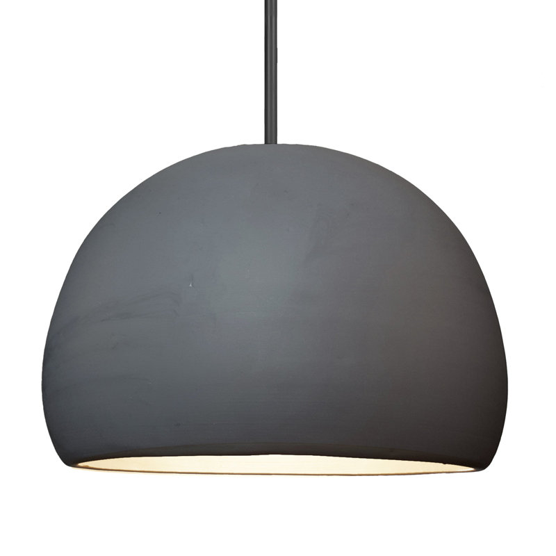 Luminaire suspendu 1 lumière, Noir, Noir mat