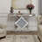 Rillamas LED Lighting Mirrored Console Table Crushed Diamond Inlay