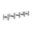 16.54" Black Wall Mounted Coat & Towel Rack - 5 Hooks for Robes/Bags/Keys - Entryway/Bathroom-2065047078