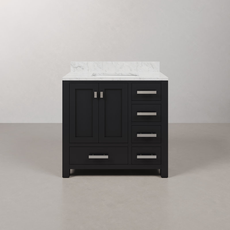 Steve 36'' W Single Vanity, Black