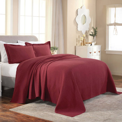 Swanton 100% Textured Medallion Cotton Modern & Contemporary Oversized Bedspread Set