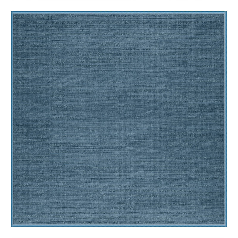 Tapis bleu uni lavable à la machine, Carré 4 pi